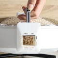 Miniatyrbilde 4 av 11: Hvit oppbevaringsboks / hjul for frokostblandinger ... White one size