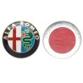 Miniatyrbilde 3 av 4: 2X Gull 74mm Alfa Romeo hette hette bagasje emblem Gold one size