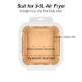 Miniatyrbilde 2 av 8: 50 stk. 16x4,5 cm Square Air Fryer bakepapirark former engangspapir Brown one size