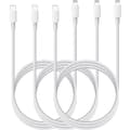 3x USB-c til lynkabel (1 m) med MFI-sertifisert White