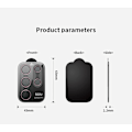 Miniatyrbillede 8 af 9: Sort Samsung S22 Ultra kamera linsecover Transparent one size