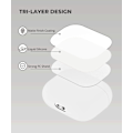 Miniatyrbillede 2 af 6: 2x Sort Apple AirPods 3 etui silikone beskyttende etui til AirPods 3 White one size