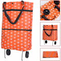Pikkukuva 5 / 7: Älykäs taitettava ostoskori pyörillä oranssi valkoinen Orange one size