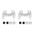 Miniatyrbild 1 av 4: 2x Silikonskydd för Playstation 5 PS5 Kontroll - Vit Vit one size