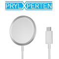 Miniatyrbilde 6 av 6: Trådløs lader kompatibel med MagSafe for iPhone Samsung .. Silver one size
