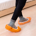 Miniatyrbilde 2 av 5: Et par oransje rengjøringsmoppsko Gulvmoppsko Orange one size