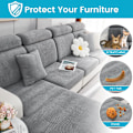 Miniatyrbild 5 av 5: Jianyana Universal Jacquard L-formad Elastisk Soffa Sittdyna Kuddöverdrag, Slitstark Möbelskydd för Kuddar på Chaise Longue M Ryggöverdrag