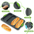 Miniatyrbilde 4 av 5: Brødform i silikon for baking, 4 brødformer