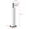 Miniatyrbillede 2 af 5: Fritstående Toiletpapirholder, Rustfrit Stål Toiletpapir Dispenser, Toilet Rulleholder Stativ med Tung Base, Anti-Rust Toilet Rulleholder