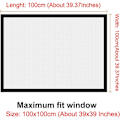Miniatyrbilde 4 av 5: FIBERGLASS VINDU SCREEN NETTING MESH GARDIN, DIY SELVKLIPPANDE VINDU NETT SCREEN, TILPASSET FLERE VINDUER (SVART, 100x100cm)
