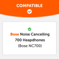 Miniatyrbilde 2 av 5: Reservedeler for øreputer til Bose 700 Noise Cancelling (hvit)