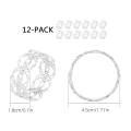 Miniatyrbild 5 av 5: 12-pack servettringar, metalliska tvinnade servettringar, silver