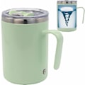 Miniatyrbillede 1 af 5: Genopladelig Selvrørende Kop - Magnetisk Adsorptionsopladning | Elektrisk Selvrørende Rustfri Stålkop 400ml/13.5oz (Grøn)