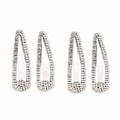 Miniatyrbilde 1 av 3: 4 stk Rhinestone Snap Clips Large