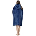 Miniatyrbilde 3 av 4: Hetteteppe - Oversized Hettegenser i Fleece, Mørk Blå, Onesize
