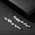 Miniatyrbillede 4 af 5: Cubic Zirconia Bryllupsøreringe til Kvinder Bruder, Krystal Chandelier Bryllup Drop Øreringe til Galla eller Skønhedskonkurrence