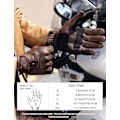 Miniatyrbild 6 av 6: Motorcykelhandskar i Getläder för Män, Skyddande, Fullfinger, Alla Säsonger, Storlek L
