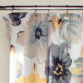 Pikkukuva 2 / 4: Suojusverho - Kukkakuvio 72” x 72” Keltainen/Harmaa