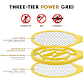 Miniatyrbilde 2 av 4: Elektrisk Flueklekke Bug Zapper Batteridrevet Fluedreper Innendørs & Utendørs Skadedyrkontroll Mygg og Insektfanger Racket