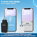 Miniatyrbillede 3 af 4: 150W USB Oplader med 6 Porte: 2 USB-C + 4 USB-A | Hurtig Opladning - QC 3.0 | Kompatibel med Samsung/iPhone/Xiaomi/etc. | CE Certificeret (Sort)