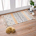 Miniatyrbild 4 av 5: Boho badrumsmatta, 2' X 3' Modern geometrisk Boho-matta, Bomulls vävda tofsar mattor, Maskintvättbar bohemisk matta badmatta
