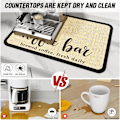 Miniatyrbillede 3 af 5: Kaffeemåtte, Skjuler Pletter Hurtigtørrende, Vandafvisende Gummiunderlag Passer, Kaffemadsmåtte Bordbeskytter