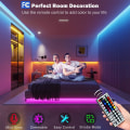 Miniatyrbild 3 av 7: 15M LED-remsor med Bluetooth Smart App-kontroll, Musiksynkronisering, Färgväxlande RGB LED-ljusremsor med fjärrkontroll