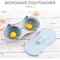 Pikkukuva 2 / 5: Mikroaaltouuni munakokkeli, Astianpesukoneen kestävä BPA-vapaa, Munakokkeli Poached Egg Steamer Keittiövempaimet (Sininen)