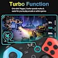 Miniatyrbillede 3 af 4: Trådløs controller kompatibel med Nintendo Switch, understøtter Bluetooth Gamepad til Switch Oled/switch Lite/android-telefon Pc