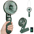 Miniatyrbillede 1 af 5: Bærbar Håndholdt Ventilator, Batteridrevet Lille Håndholdt Ventilator 180° Justerbar 5 Hastigheder, 3600mAh USB Genopladelig Foldbar Ventilator med Display, Mini Ventilator