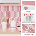 Miniatyrbild 3 av 5: St 2,5 mm tjocka 3D självhäftande väggplattor backsplash för kök (30,5x30,5 cm)