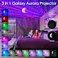 Miniatyrbillede 4 af 5: LED Stjernehimmel Projektor, 3 i 1 Aurora Galaxy Projektor med Hvid Støj, Velegnet som Gave