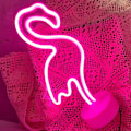 Miniatyrbilde 3 av 5: Flamingo Neonskilt, Jentenes Nattlys USB/Batteri Rosa Dekorativt Flamingo Neonlys med Stativbase Flamingo Kvinnegave
