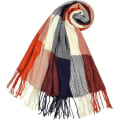 Miniatyrbillede 3 af 5: Vinter Lang Blød Varmt Tartan Check Sjal Wraps til kvinder Uld Spinding Tassel Shawl Lang Stole Julegave