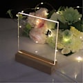 Miniatyrbillede 4 af 5: Træ LED-lysbase, 2 stk., varmt lys