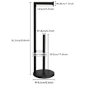 Miniatyrbillede 2 af 5: Fritstående toiletpapirholder, toiletpapirholder til badeværelse, toiletpapirholder til opbevaring af 4 papirruller 22 x 6,29 tommer (sort)