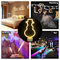 Miniatyrbillede 4 af 5: Neon Skilt Snemand Led Natlys Lampe med Holder Base
