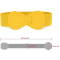 Miniatyrbilde 3 av 5: Interlock-spenne 8-formet Kunstig Lær Elastisk Belte Cinch Midje for Dame
