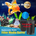 Miniatyrbilde 5 av 5: Fisketankfilter, lydløs intern akvariefilter, rent vann, luftpumpe, lage bølger (4W-450L/H, svart)