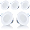 Miniatyrbillede 1 af 4: Sæt med 5 LED-indbyggede spotlights til badeværelse (varm hvid)