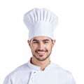 Miniatyrbild 1 av 5: Unisex Hög Elastisk Kockmössa Matlagning Servering Konditori Restaurang Bagare Kostym Mössa