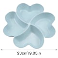 Miniatyrbillede 3 af 3: 4 stk. Multi-brug Ruminddelte Bakker Skridsikre Serveringsfade til Fester 4 Sektions Genanvendelige Plastik Serveringsbakker 23 x 3 cm