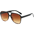 Miniatyrbillede 2 af 3: Klassiske Aviator Solbriller i Polyester med Plastikramme, Gradientfarve, Polariseret UV-beskyttelse, Unisex