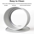 Miniatyrbilde 4 av 7: 2-pakke 8-tommers ikke-klebende dype aluminiumsrunde kakeformer med avtakbar bunn for bryllup/bursdag/julekakebaking Rund kakeformsett
