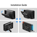 Miniatyrbild 6 av 6: Extern Kylfläkt för Switch OLED, 3 Hastighetsalternativ Värmeavledning Kylare Ersättningsbakstycke Kompatibel med Nintendo Switch OLED Dock