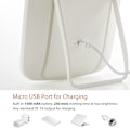 Miniatyrbillede 5 af 5: Makeup spejl Touch Screen Lighted up spejl med LED lysstyrke justerbar bærbar USB genopladelig