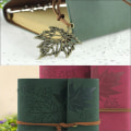 Miniatyrbillede 4 af 5: Vintage Læder Notesbog Genopfyldelig Rejsejournal Dagbog Lille Notesblok Retro Skitsebog Blank/Ulinjeret Gule Sider til at Skrive i Julegave Fødselsdagsgave Dark green