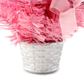 Miniatyrbilde 5 av 5: 11,8 tommers mini bordplatedekorert juletre rosa