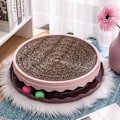 Miniatyrbilde 4 av 4: Stor romslig katteskrapebrett leke PET harpiks dobbelt lag slitesterk med flere baller M rosa