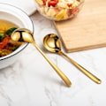 Miniatyrbillede 5 af 5: 8-tommer Guld Lille Øseske SUS304 Rustfrit Stål Øse Serveringssuppe Øse Sovs Øse, Sæt med 4